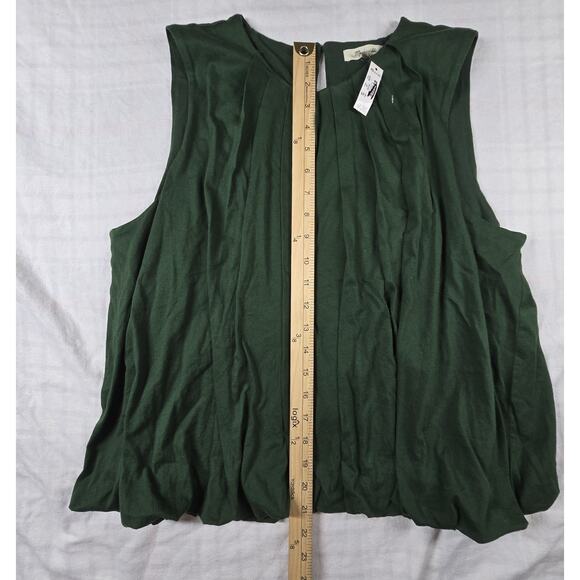 Madewell Sleeveless Crewneck Bubble Top Summit Green L NWT - Picture 6 of 12